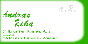 andras riha business card